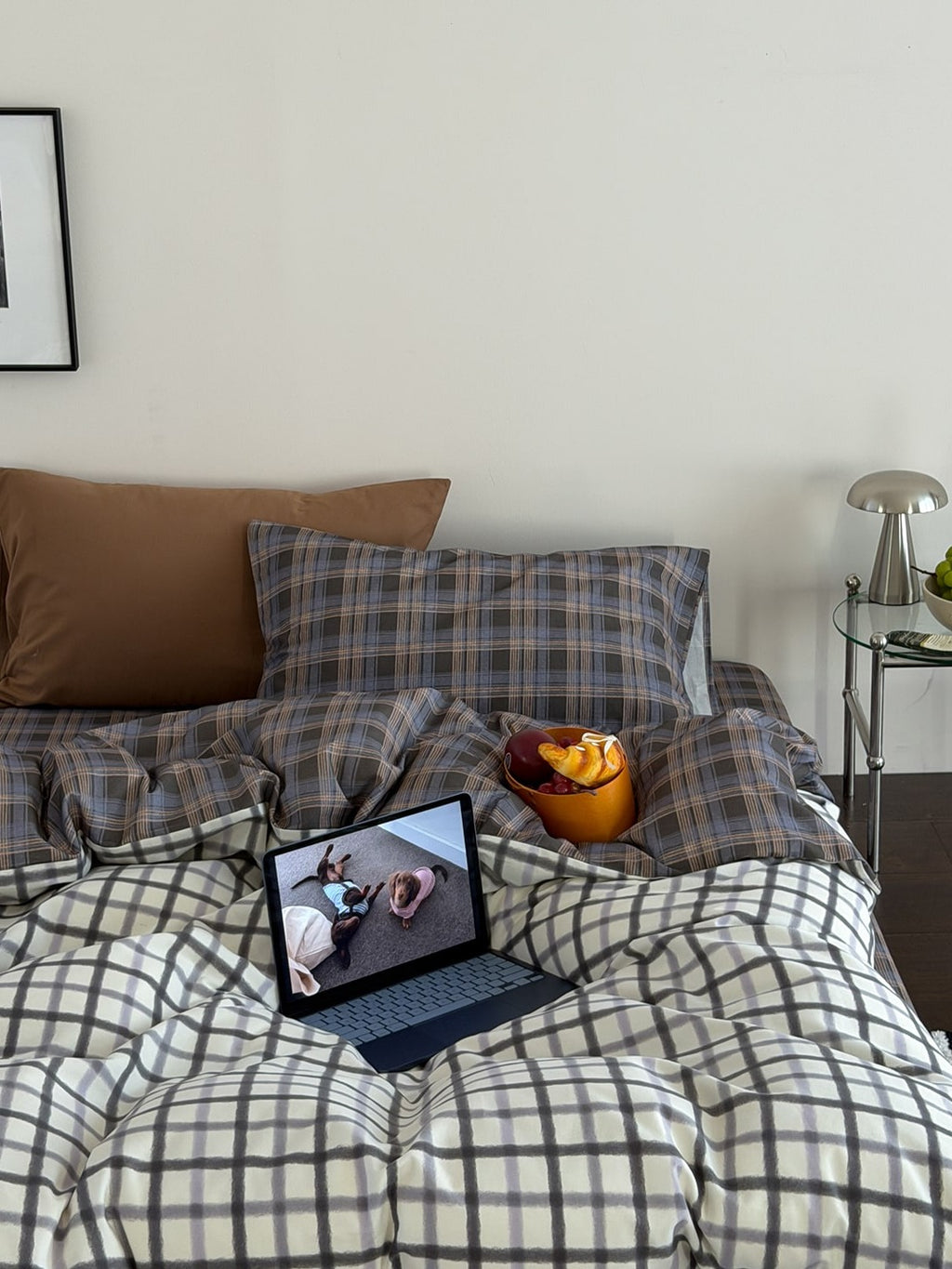 Collage Plaid Cotton Duvet Cover Set original reference image 31