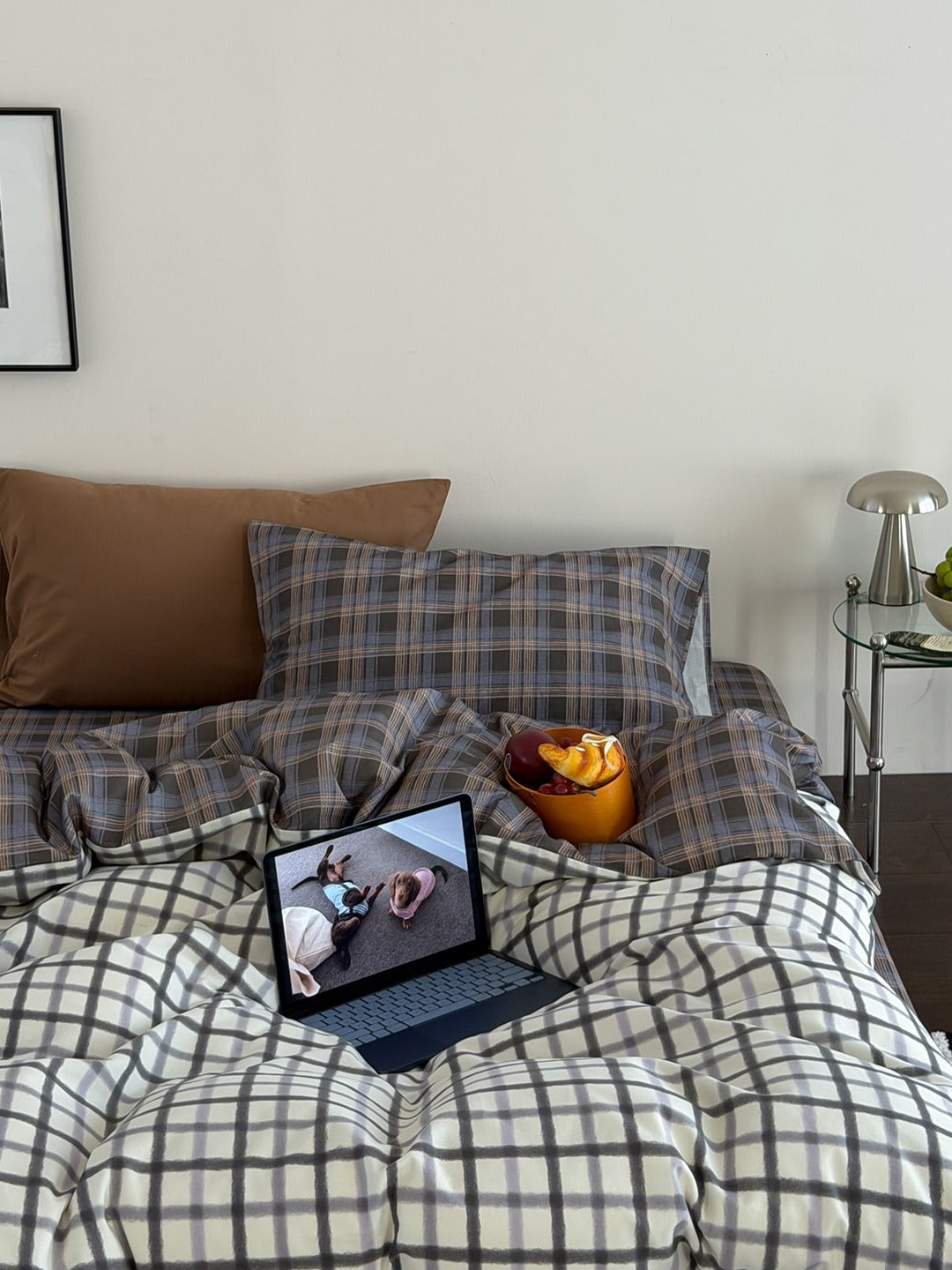 Collage Plaid Cotton Duvet Cover Set original reference image 31