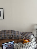 Collage Plaid Cotton Duvet Cover Set original reference image 35