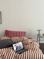 Collage Plaid Cotton Duvet Cover Set original reference image 43