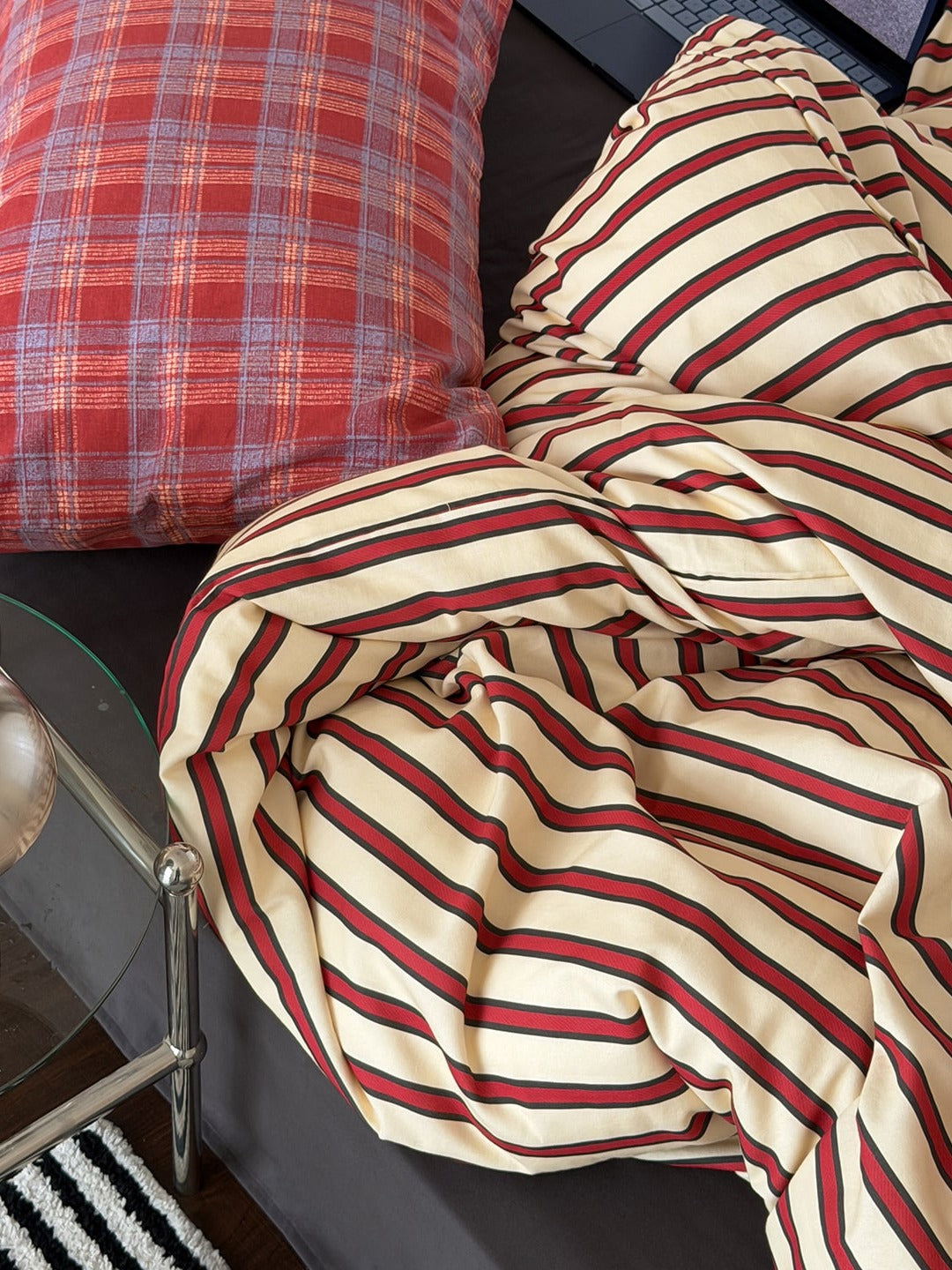 Collage Plaid Cotton Duvet Cover Set original reference image 48