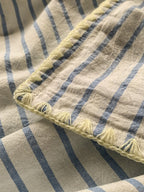 Colorblock Stitch Washed Cotton Duvet Cover original reference image 8