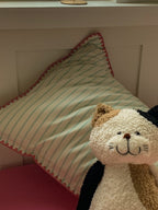 Colorblock Stitch Washed Cotton Duvet Cover original reference image 15