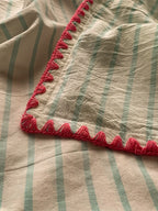 Colorblock Stitch Washed Cotton Duvet Cover original reference image 17