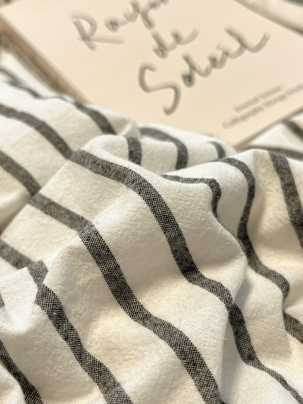 Colorblock Stitch Washed Cotton Duvet Cover original reference image 31
