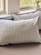 Colorblock Stitch Washed Cotton Duvet Cover original reference image 40