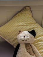 Colorblock Stitch Washed Cotton Duvet Cover original reference image 61