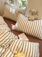 Colorblock Stitch Washed Cotton Duvet Cover original reference image 79