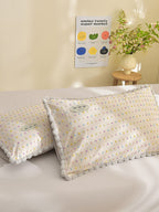 Confetti Cotton Clip-Jacquard Trim Duvet Cover Set original reference image 2