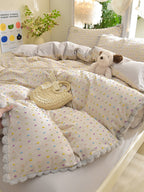 Confetti Cotton Clip-Jacquard Trim Duvet Cover Set original reference image 3