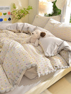 Confetti Cotton Clip-Jacquard Trim Duvet Cover Set original reference image 6