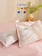Confetti Cotton Clip-Jacquard Trim Duvet Cover Set original reference image 10