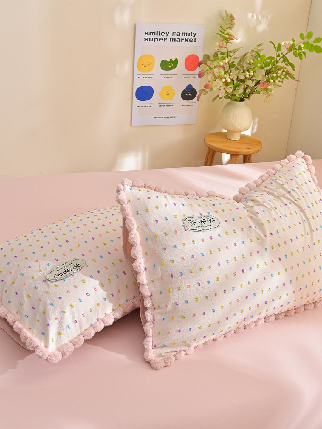 Confetti Cotton Clip-Jacquard Trim Duvet Cover Set original reference image 10
