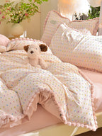 Confetti Cotton Clip-Jacquard Trim Duvet Cover Set original reference image 16