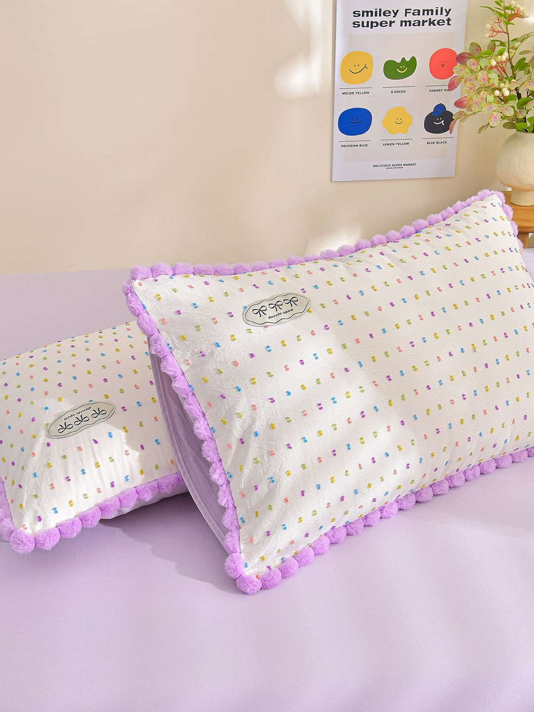 Confetti Cotton Clip-Jacquard Trim Duvet Cover Set original reference image 18