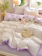 Confetti Cotton Clip-Jacquard Trim Duvet Cover Set original reference image 22