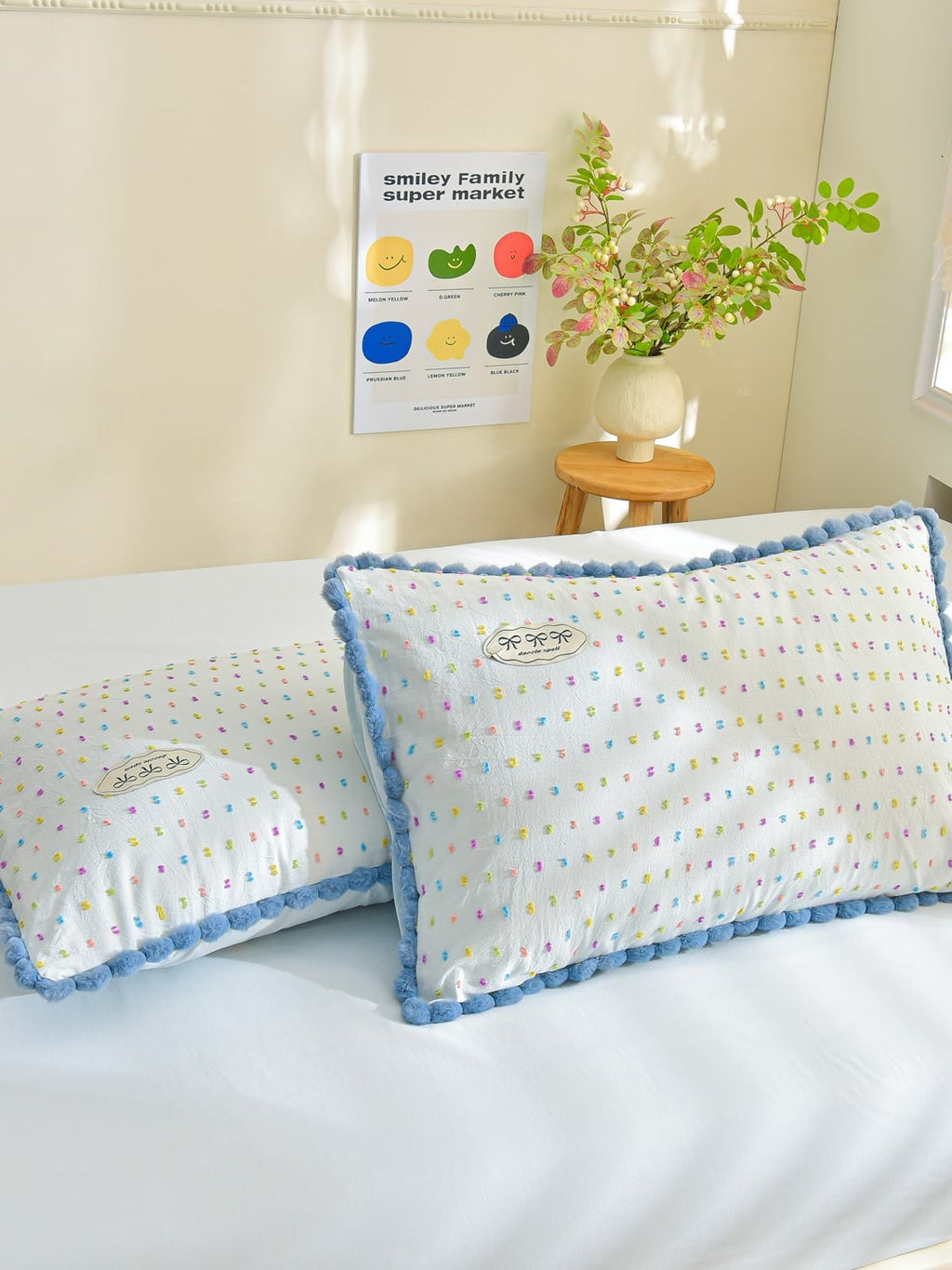 Confetti Cotton Clip-Jacquard Trim Duvet Cover Set original reference image 26