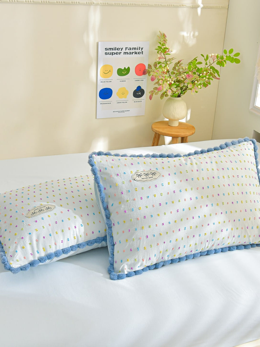 Confetti Cotton Clip-Jacquard Trim Duvet Cover Set original reference image 26