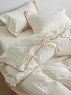 Contour Edge Cotton Jacquard Duvet Cover Set original reference image 2