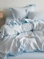 Contour Edge Cotton Jacquard Duvet Cover Set original reference image 9