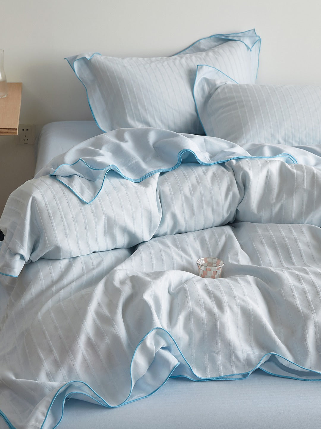 Contour Edge Cotton Jacquard Duvet Cover Set original reference image 9