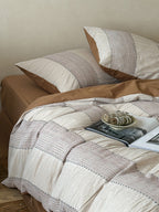 Cordelle Drawstring Waffle Jacquard Duvet Cover original reference image 7