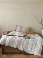 Cordelle Drawstring Waffle Jacquard Duvet Cover original reference image 8