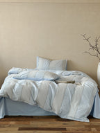 Cordelle Drawstring Waffle Jacquard Duvet Cover original reference image 16