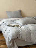 Cordelle Drawstring Waffle Jacquard Duvet Cover original reference image 18