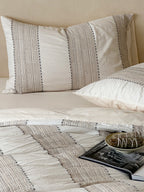 Cordelle Drawstring Waffle Jacquard Duvet Cover original reference image 28
