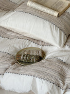 Cordelle Drawstring Waffle Jacquard Duvet Cover original reference image 29