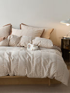 Cordline Cotton Jacquard Duvet Cover Set original reference image 1