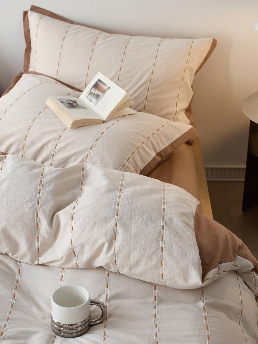 Cordline Cotton Jacquard Duvet Cover Set original reference image 3