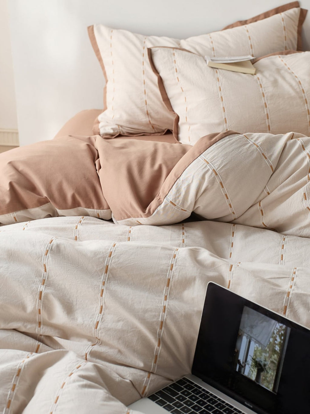 Cordline Cotton Jacquard Duvet Cover Set original reference image 7