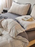Cordline Cotton Jacquard Duvet Cover Set original reference image 11