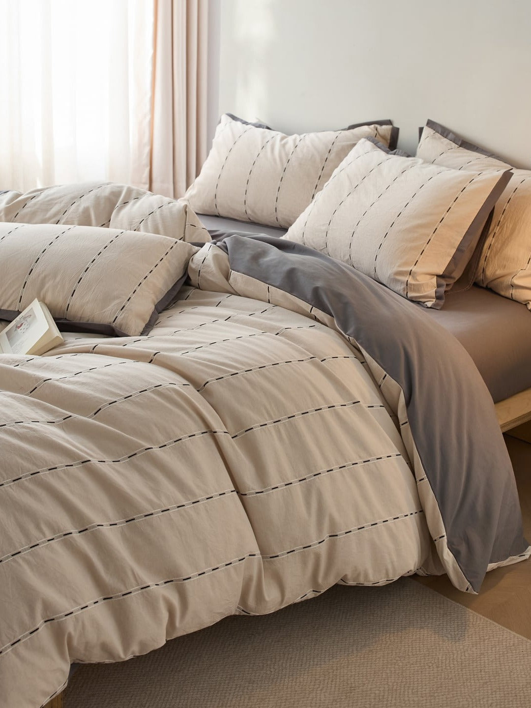 Cordline Cotton Jacquard Duvet Cover Set original reference image 15