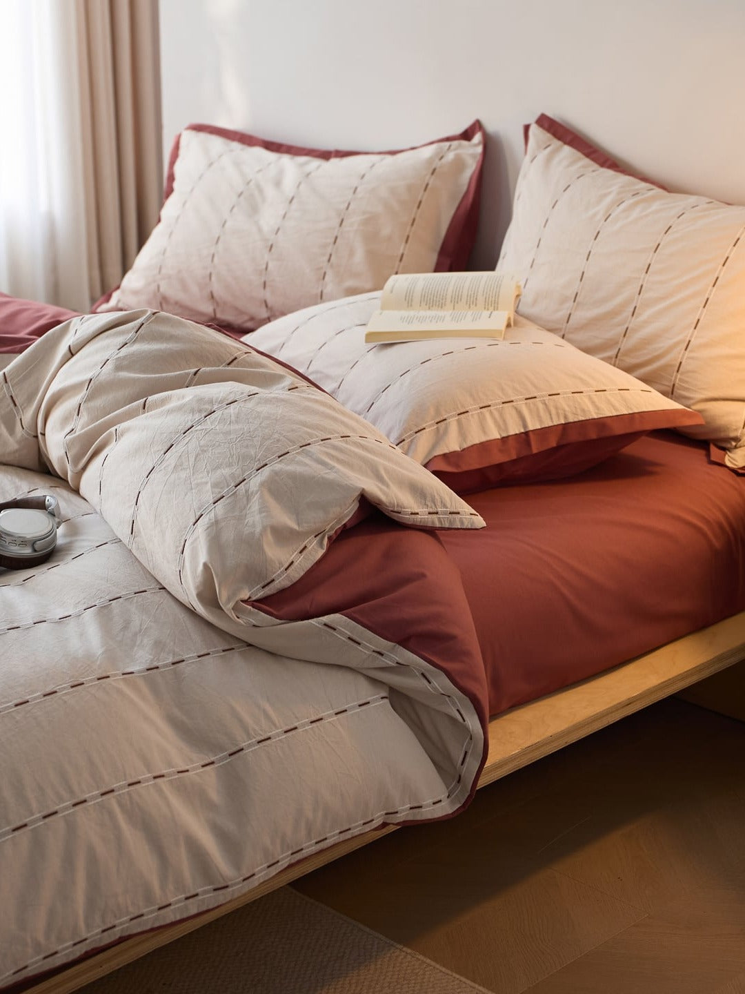 Cordline Cotton Jacquard Duvet Cover Set original reference image 19