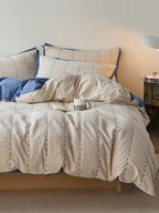 Cordline Cotton Jacquard Duvet Cover Set original reference image 26