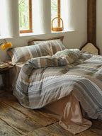 Cordline Cotton Waffle Jacquard Duvet Cover Set original reference image 2