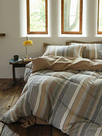 Cordline Cotton Waffle Jacquard Duvet Cover Set original reference image 3