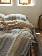 Cordline Cotton Waffle Jacquard Duvet Cover Set original reference image 5