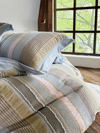 Cordline Cotton Waffle Jacquard Duvet Cover Set original reference image 12
