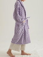 Cotton Gingham Bathrobe - 5 Colors
