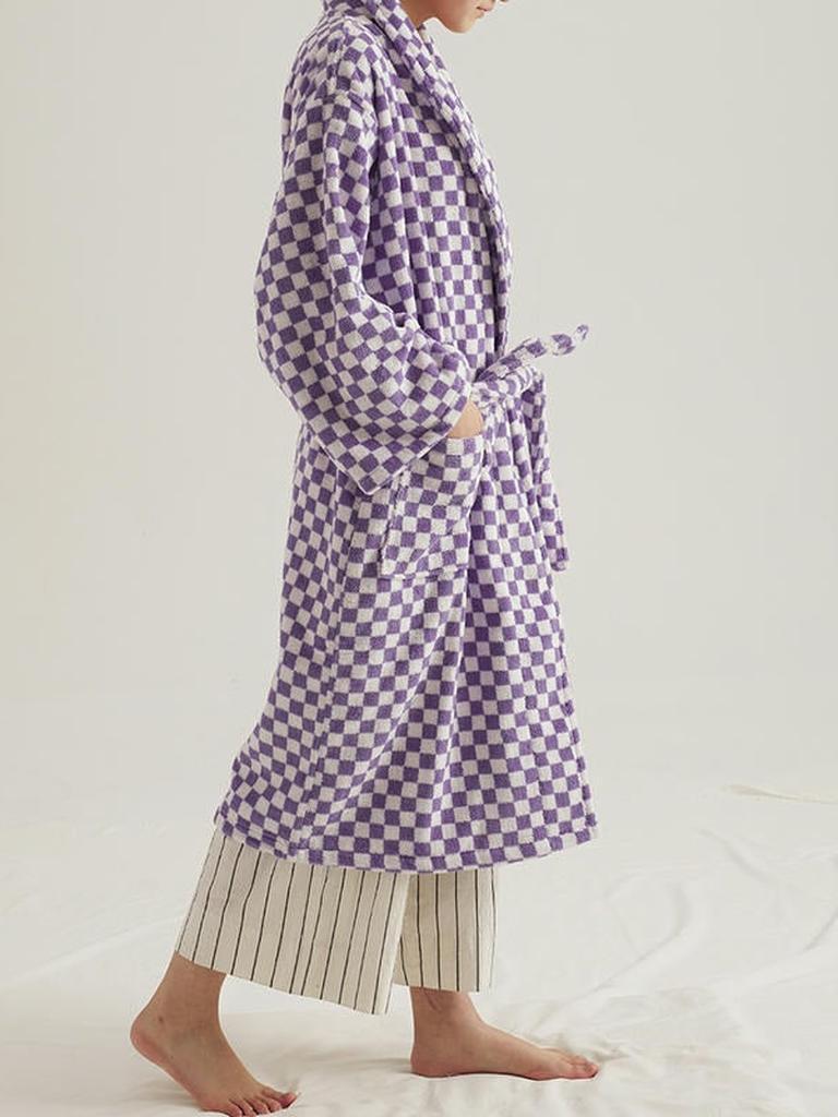 Cotton Gingham Bathrobe - 5 Colors