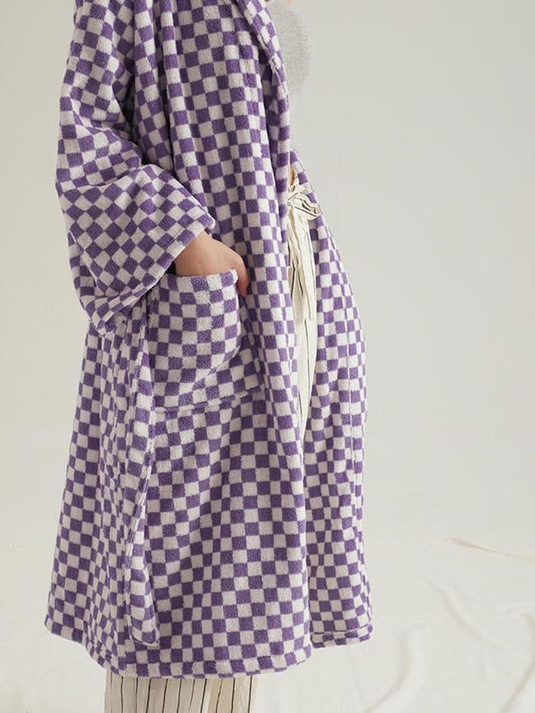 Cotton Gingham Bathrobe - 5 Colors