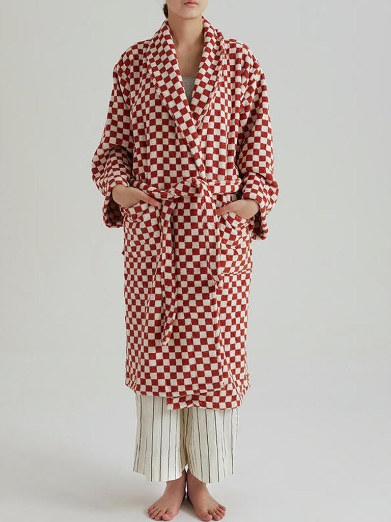 Cotton Gingham Bathrobe - 5 Colors