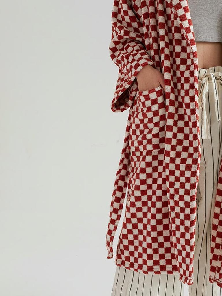 Cotton Gingham Bathrobe - 5 Colors
