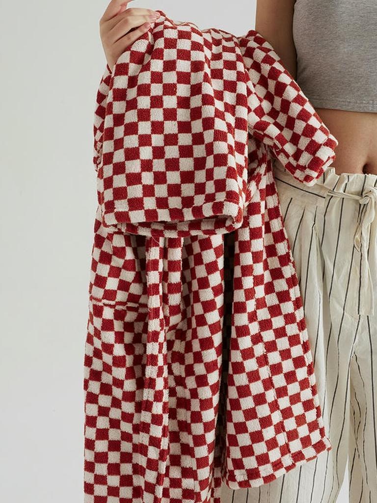 Cotton Gingham Bathrobe - 5 Colors