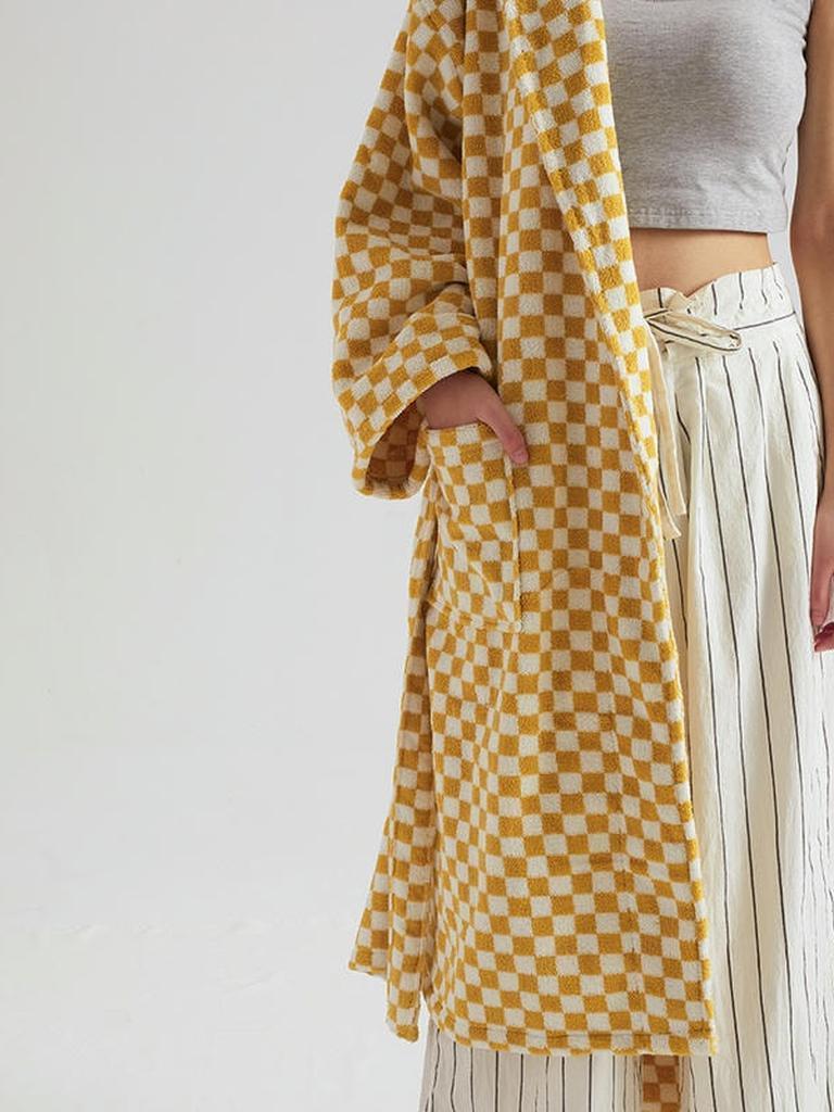 Cotton Gingham Bathrobe - 5 Colors