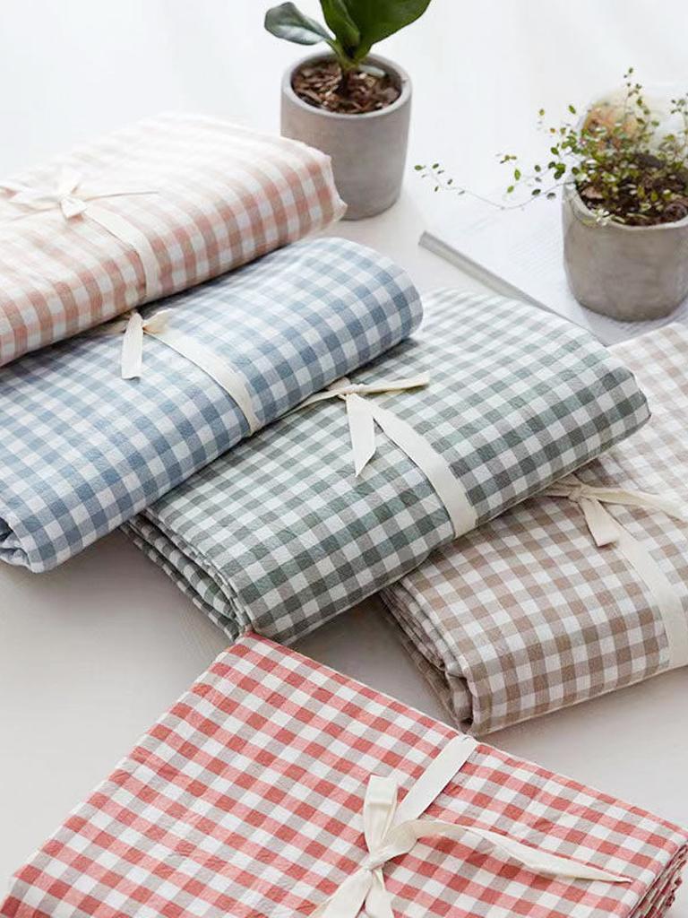 Cotton Gingham Sheet Set - 7 colors